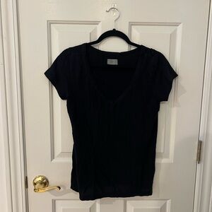 Classic Black V-Neck Women's Top